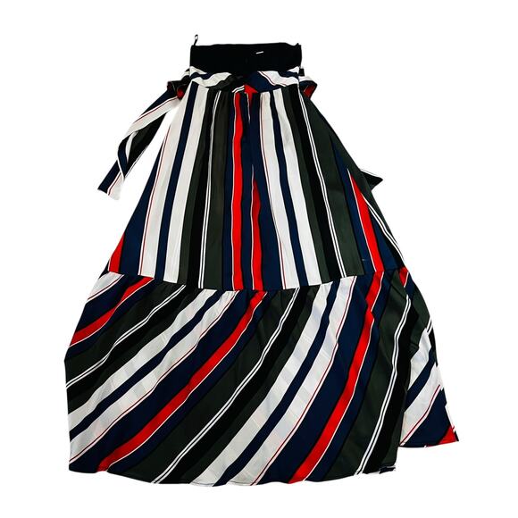 Annarita N Strapless Multicolored Striped Maxi Dress Size 8 - Picture 2 of 6